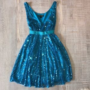Betsey Johnson blue sequin dress